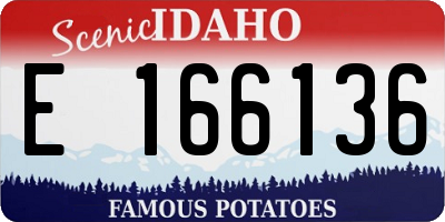 ID license plate E166136