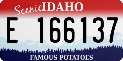 ID license plate E166137