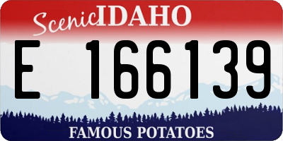 ID license plate E166139