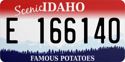 ID license plate E166140