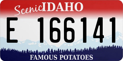 ID license plate E166141