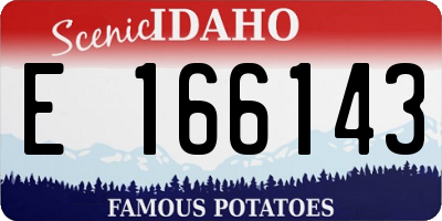 ID license plate E166143