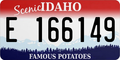 ID license plate E166149