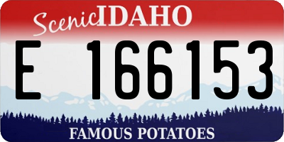 ID license plate E166153