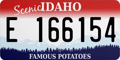 ID license plate E166154