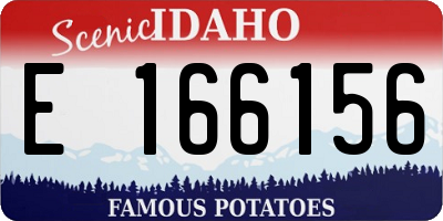 ID license plate E166156