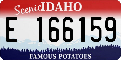 ID license plate E166159