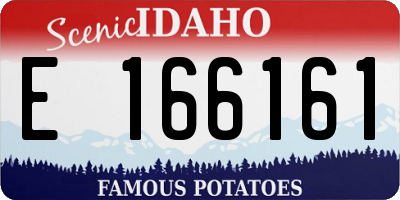 ID license plate E166161