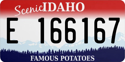 ID license plate E166167