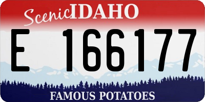 ID license plate E166177