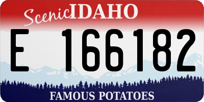 ID license plate E166182