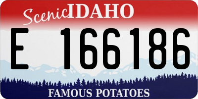 ID license plate E166186