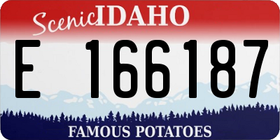 ID license plate E166187