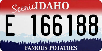 ID license plate E166188