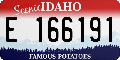 ID license plate E166191