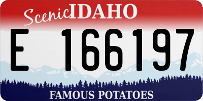 ID license plate E166197