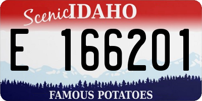 ID license plate E166201