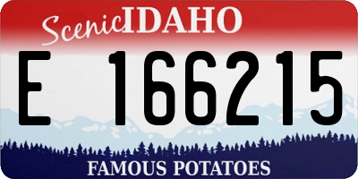 ID license plate E166215