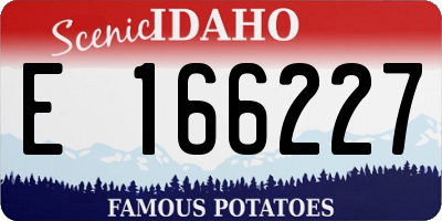 ID license plate E166227