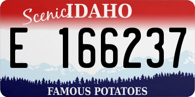 ID license plate E166237