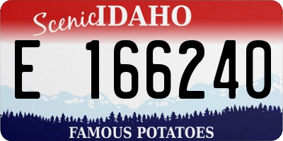 ID license plate E166240