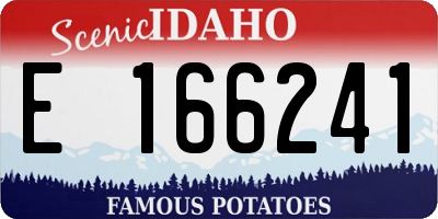 ID license plate E166241