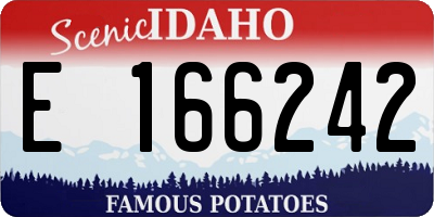ID license plate E166242