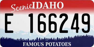 ID license plate E166249