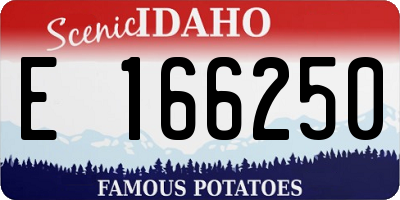 ID license plate E166250