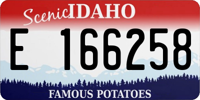 ID license plate E166258