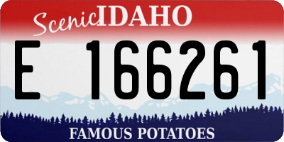 ID license plate E166261