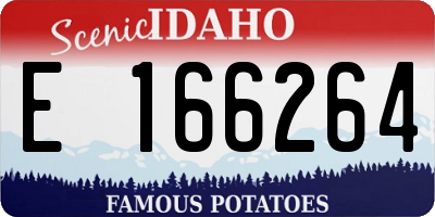 ID license plate E166264