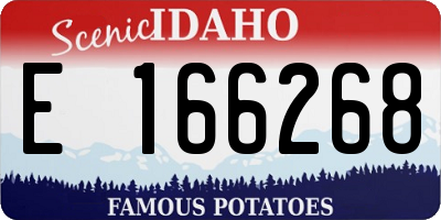 ID license plate E166268