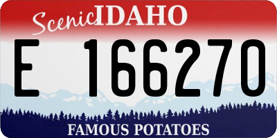 ID license plate E166270