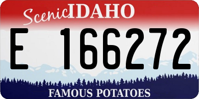 ID license plate E166272
