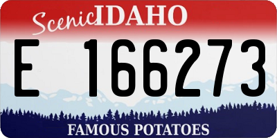 ID license plate E166273