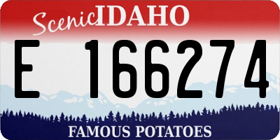 ID license plate E166274