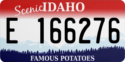 ID license plate E166276
