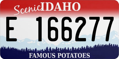 ID license plate E166277