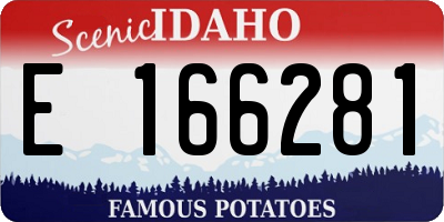 ID license plate E166281