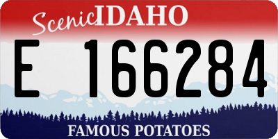 ID license plate E166284