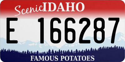 ID license plate E166287