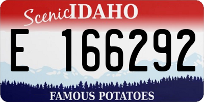 ID license plate E166292