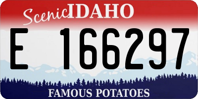ID license plate E166297