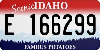 ID license plate E166299