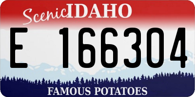 ID license plate E166304