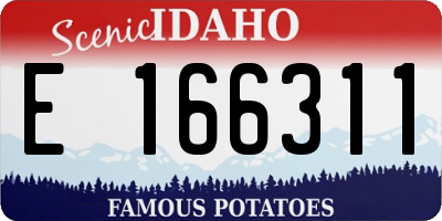ID license plate E166311