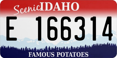 ID license plate E166314