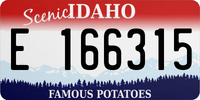 ID license plate E166315