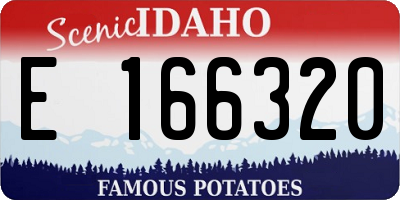 ID license plate E166320